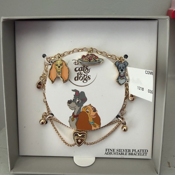 Disney Jewelry - Lady and the Tramp Silver Plated Bracelet